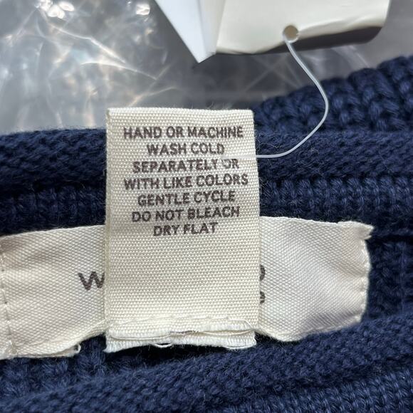 Workshop Andrea Jovine Reese Navy White Yellow Colorblock Sweater NWT Medium - Picture 10 of 10